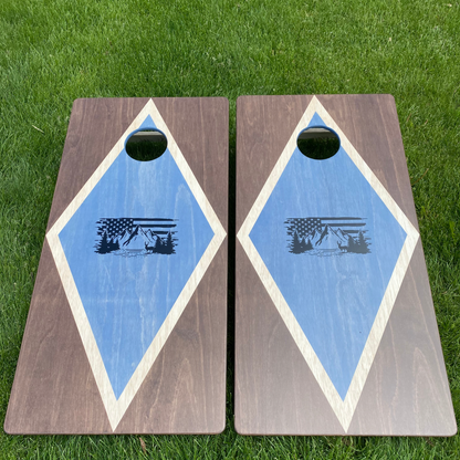 "Diamond Flag" Cornhole Set