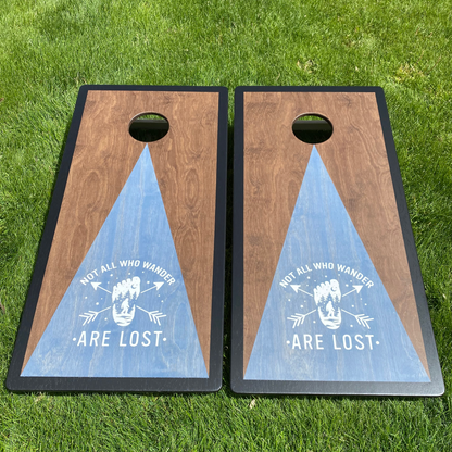 "Not All Who Wander are Lost" Cornhole Set